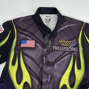 Medium‎ Six-B Apperal All Over Print TrelleBorg Snap Down Shirt Great Condition